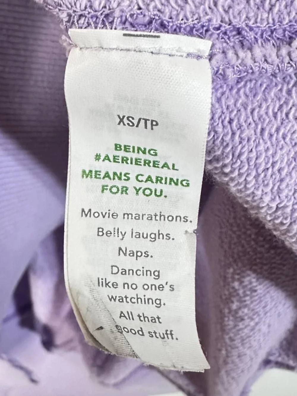 AERIE Women’s Lavender Going Off The Rails” Graphic Crewneck Sweatshirt Size XS